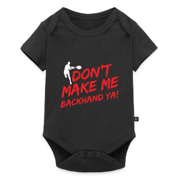 Tennisplatz Spruch Für Tennis - Baby Premium Kurzarmbody - Schwarz - Vorne