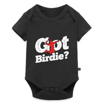 Badminton - Baby Premium Kurzarmbody - Schwarz - Vorne