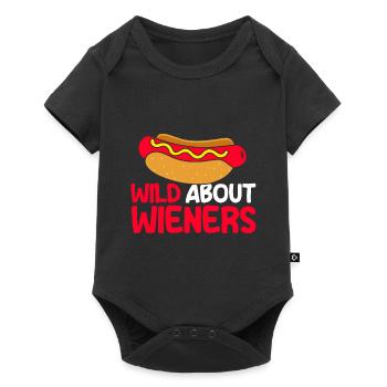 Crazy Viennese Hot Dog Gift - Baby Premium short-sleeve bodysuit - black - Front