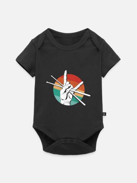 Schlagzeug Spieler Drummer - Baby Premium Kurzarmbody - Schwarz