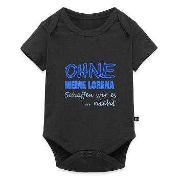 Muttertag Lorena - Baby Premium Kurzarmbody - Schwarz - Vorne