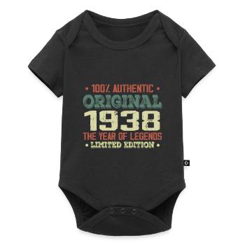 Legend since 1938 Born in 1938 - 86th birthday - Baby Premium short-sleeve bodysuit - black - Front
