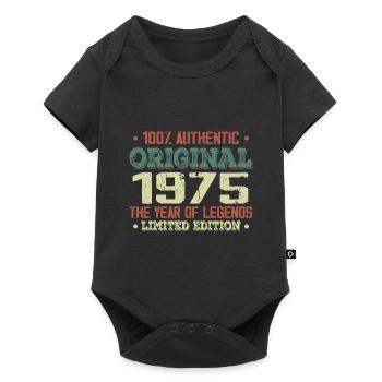 Légende Depuis 1975 Né en 1975 - 49e Anniversaire - Body à manches courtes Premium Bébé - noir - Devant