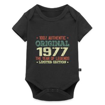 Legend since 1977 Born in 1977 - 47th birthday - Baby Premium short-sleeve bodysuit - black - Front