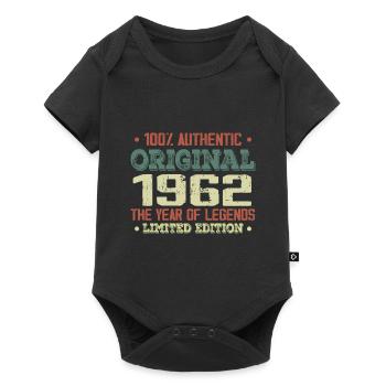 Légende Depuis 1962 Né en 1962 - 62e Anniversaire - Body à manches courtes Premium Bébé - noir - Devant