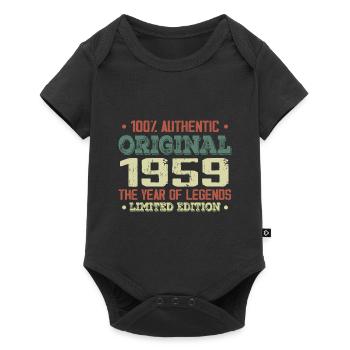 Légende Depuis 1959 Né en 1959 - 65e Anniversaire - Body à manches courtes Premium Bébé - noir - Devant