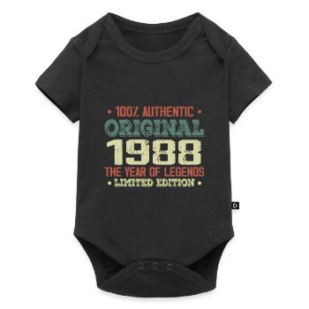 Legende seit 1988 Jahrgang 1988 - 36. Geburtstag - Baby Premium Kurzarmbody - Schwarz - Vorne