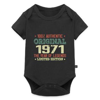 Légende Depuis 1971 Né en 1971 - 53e Anniversaire - Body à manches courtes Premium Bébé - noir - Devant