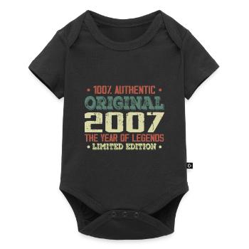 Legend since 2007 Born in 2007 - 17th Birthday - Baby Premium short-sleeve bodysuit - black - Front