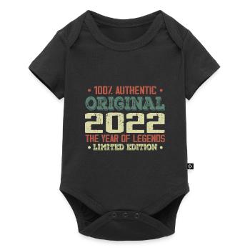 Légende Depuis 2022 Né en 2022 - 2e Anniversaire - Body à manches courtes Premium Bébé - noir - Devant