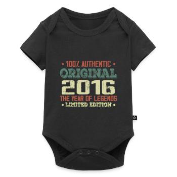 Legend since 2016 Born in 2016 - 8th Birthday - Baby Premium short-sleeve bodysuit - black - Front