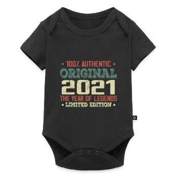 Legend since 2021 Born in 2021 - 3rd Anniversary - Baby Premium short-sleeve bodysuit - black - Front