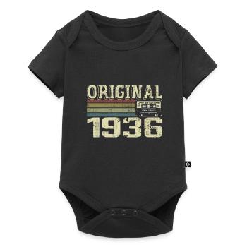 1936 Fêtes D’anniversaire - Cadeau Retro 1936 - Body à manches courtes Premium Bébé - noir - Devant