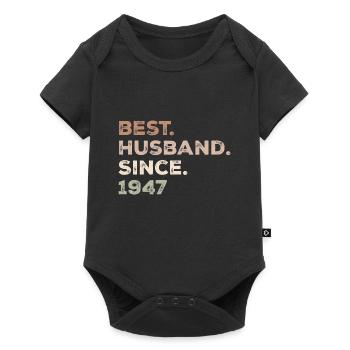 Best Husband Since 1947 Birthday Gift - Baby Premium short-sleeve bodysuit - black - Front