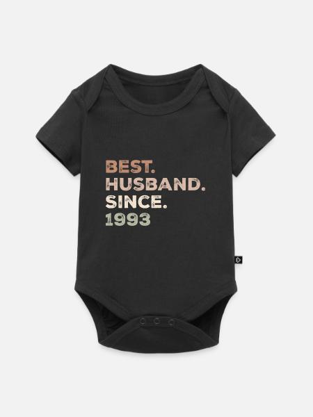 Bester Ehemann seit 1993 Jubiläumsgeschenk - Baby Premium Kurzarmbody - Schwarz