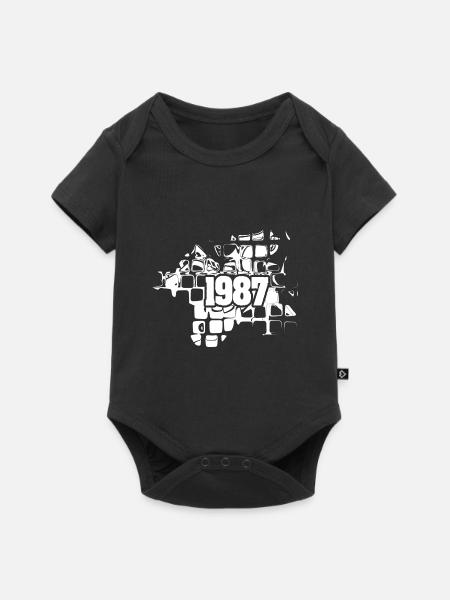 Artwork 1987 - Baby Premium Kurzarmbody - Schwarz