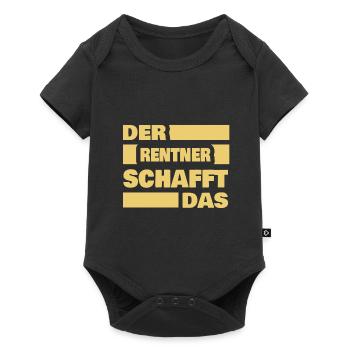 Rentner - Baby Premium Kurzarmbody - Schwarz - Vorne