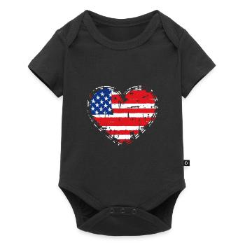 American Heart USA America 4 July - Baby Premium short-sleeve bodysuit - black - Front