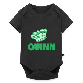 Quinn comme prénom - Body à manches courtes Premium Bébé - noir - Devant