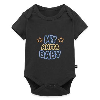 Anita as a given name - Baby Premium short-sleeve bodysuit - black - Front