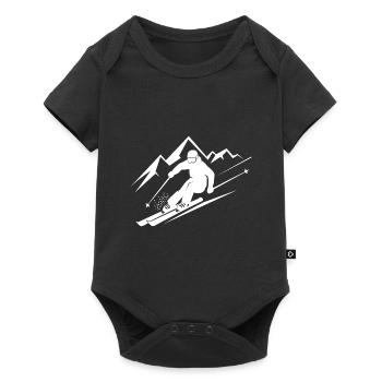 Vacances au ski Skieurs Ski Sports d’hiver - Body à manches courtes Premium Bébé - noir - Devant