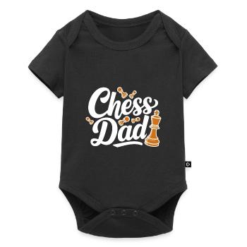 Chess Dad Schach Spruch Zitat - Baby Premium Kurzarmbody - Schwarz - Vorne
