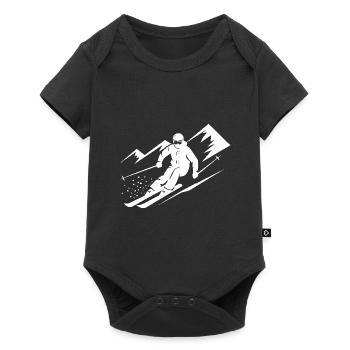 Skiers Ski Winter Winter Holiday Winter sports - Baby Premium short-sleeve bodysuit - black - Front