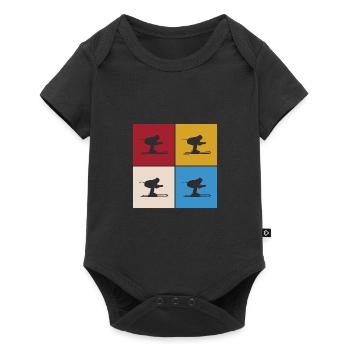 Skiers Ski Winter Winter Holiday Winter sports - Baby Premium short-sleeve bodysuit - black - Front
