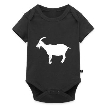 Chèvre chèvres chèvres chèvres drôles animaux de ferme - Body à manches courtes Premium Bébé - noir - Devant
