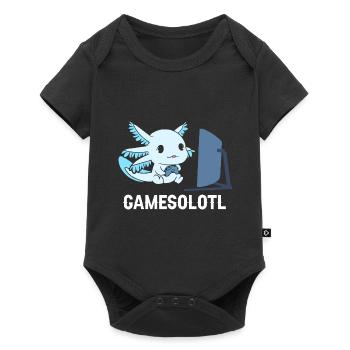 Gamesolotl Axolotl Gaming Controller - Baby Premium Kurzarmbody - Schwarz - Vorne