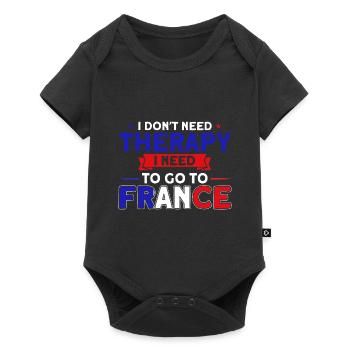 French Flag French Roots Gift - Baby Premium short-sleeve bodysuit - black - Front