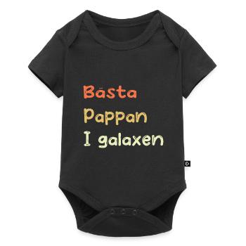 Bester Vater in der Galaxie - Baby Premium Kurzarmbody - Schwarz - Vorne