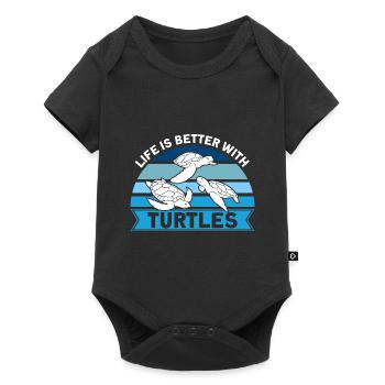Sea Turtle Turtle Lovers Schildkrö - Baby Premium short-sleeve bodysuit - black - Front