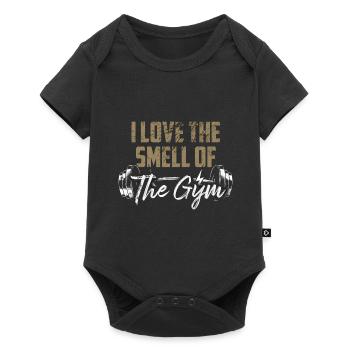 Fitness Weightlifting I Love The Smell Of The Gym - Baby Premium short-sleeve bodysuit - black - Front