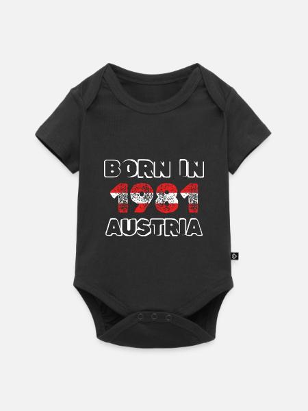 Austria 1981 - Baby Premium Kurzarmbody - Schwarz