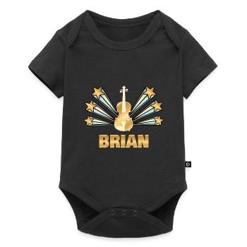 Musical Instrument Brian - Baby Premium short-sleeve bodysuit - black - Front