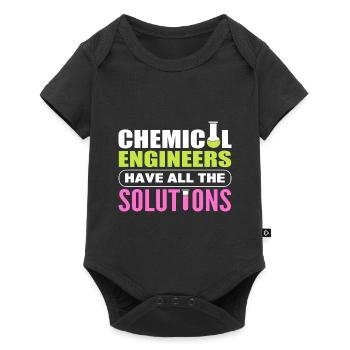 Lustige Ingenieurwesen Chemieingenieur - Baby Premium Kurzarmbody - Schwarz - Vorne