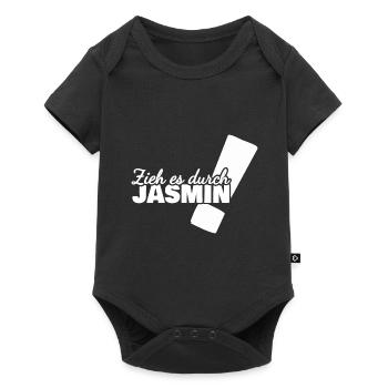 Vorname Jasmin - Baby Premium Kurzarmbody - Schwarz - Vorne