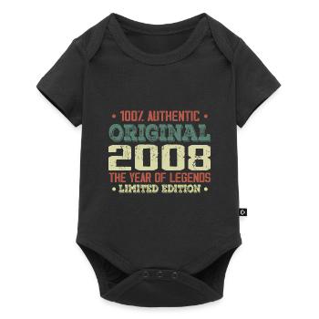Légende Depuis 2008 Né en 2008 - 16e Anniversaire - Body à manches courtes Premium Bébé - noir - Devant