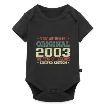 Legende seit 2003 Jahrgang 2003 - 21. Geburtstag - Baby Premium Kurzarmbody - Schwarz - Vorne