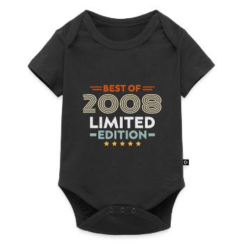 Retro 2008 Vintage 16th Anniversary Gift 16 Years - Baby Premium short-sleeve bodysuit - black - Front