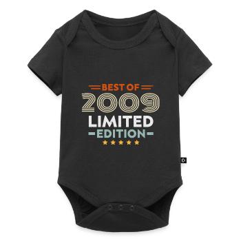 Retro 2009 Vintage Gift 15th Anniversary 15 Years - Baby Premium short-sleeve bodysuit - black - Front