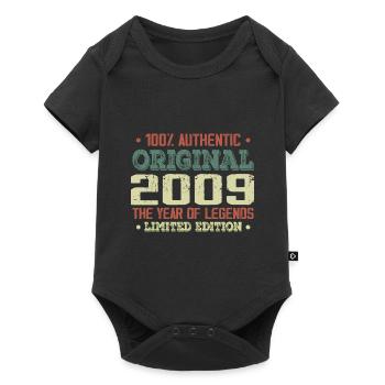 Legend since 2009 Born in 2009 - 15th Anniversary - Baby Premium short-sleeve bodysuit - black - Front