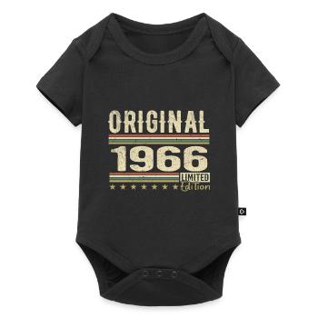 Original 1966 - Retro 1966 Geburtstagsgeschenk - Baby Premium Kurzarmbody - Schwarz - Vorne