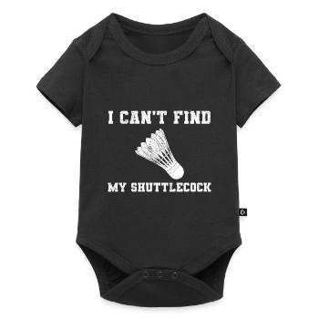 Lustiger Badminton Shuttlecock Federballspieler - Baby Premium Kurzarmbody - Schwarz - Vorne