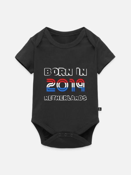 Netherlands 2019 - Baby Premium Kurzarmbody - Schwarz