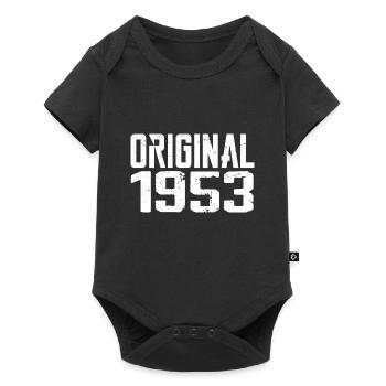 1953 Vintage Cadeau Anniversaire Rétro Cadeau 1953 - Body à manches courtes Premium Bébé - noir - Devant