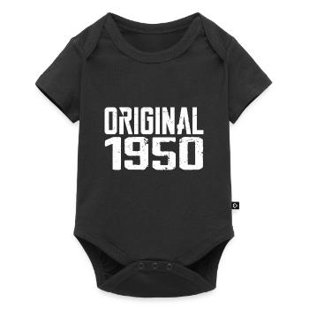 1950 Vintage Cadeau Anniversaire Rétro Cadeau 1950 - Body à manches courtes Premium Bébé - noir - Devant