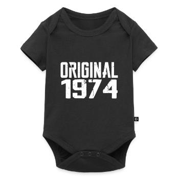 1974 Vintage Cadeau Anniversaire Rétro Cadeau 1974 - Body à manches courtes Premium Bébé - noir - Devant