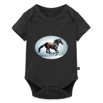 Majestic Equine Grace - Baby Premium short-sleeve bodysuit - black - Front